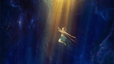 燈光系統(tǒng)與舞者配合下的《洛神水賦》